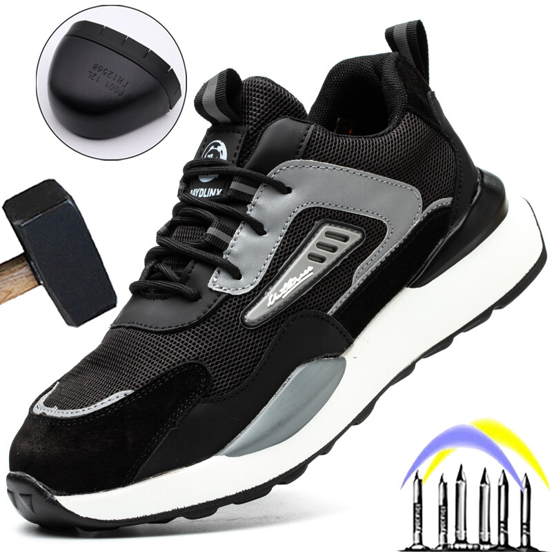 Steel Toe Men Work Boots Anti Puncture Indestructible Safety Sneakers