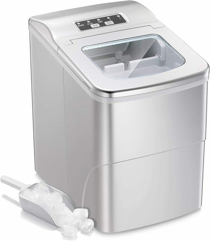 Portable Countertop Ice Maker Compact Ice Cube Machine Home Bar Dorm 26lbs/day