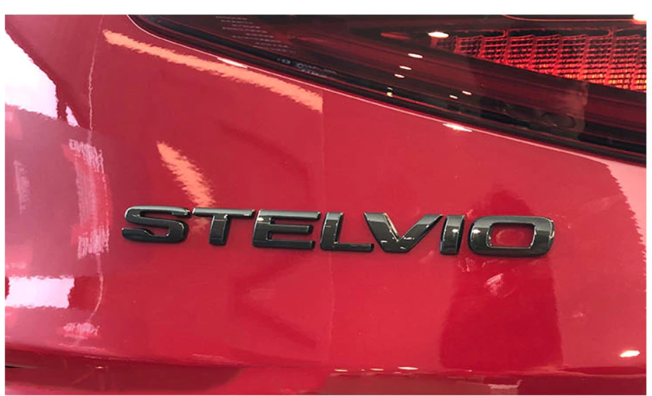 Alfa Romeo Stelvio Emblem Sticker Boot Trunk Rear Badge Black