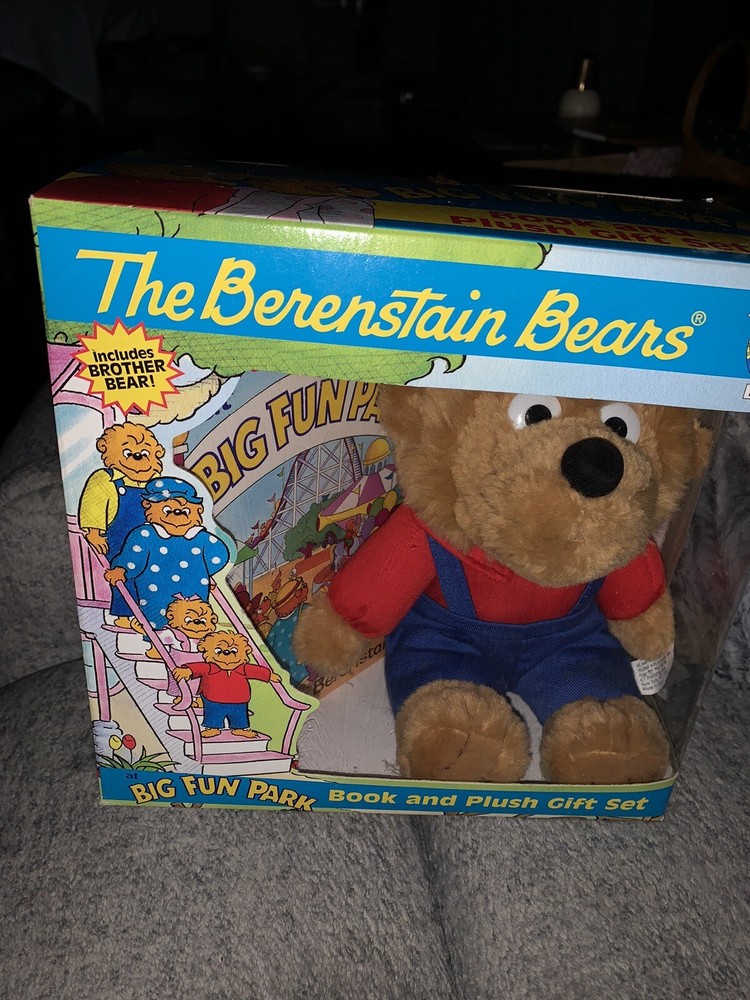 The Berenstain Bears At Big Fun Park Plush Brother Bear Gift Set 1996 NRFB