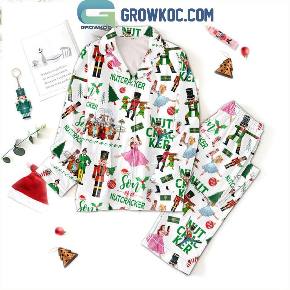 Elf Christmas Son Of A Nutcracker Pajama Set in Festive Polyester