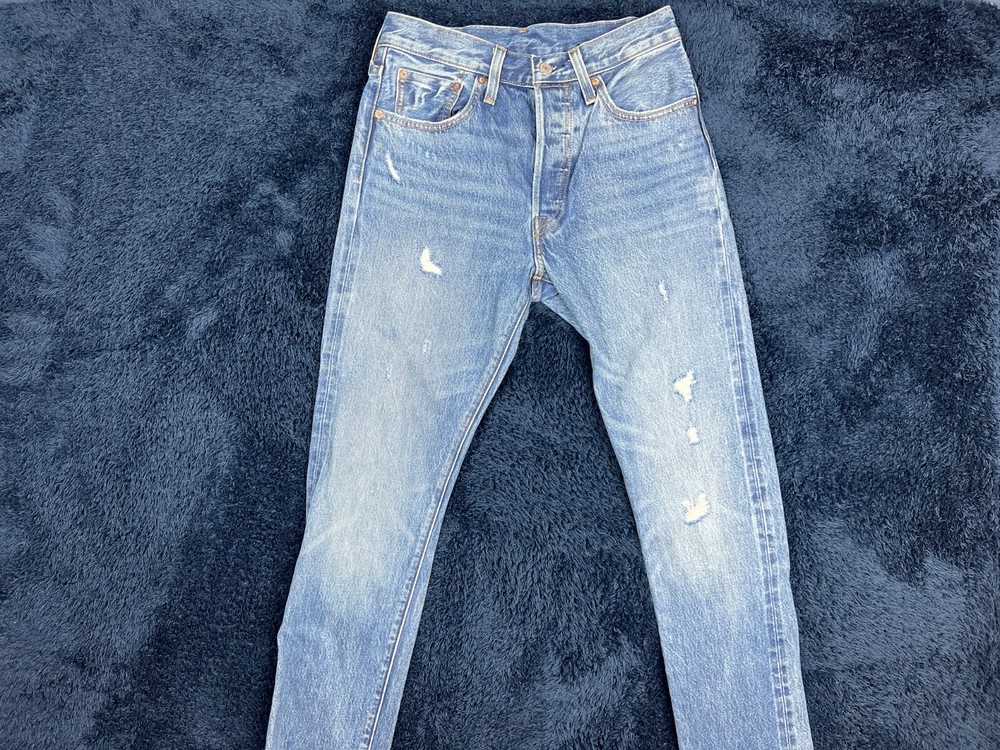 Levis 501 Skinny Womens Jeans 26x30 (29x30) Blue