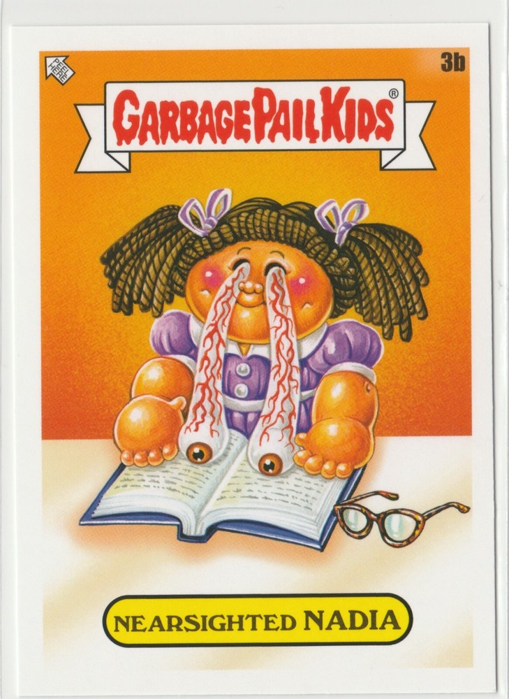 Nearsighted Nadia 3b Garbage Pail Kids GPK 2022 Book Worms Trading Card