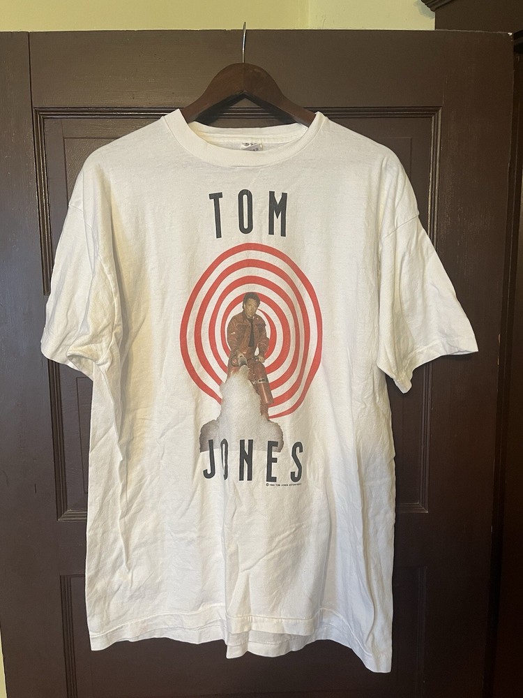 Vintage Original Tom Jones Tee Shirt 90s XL Rare Single Stitch VG Condition