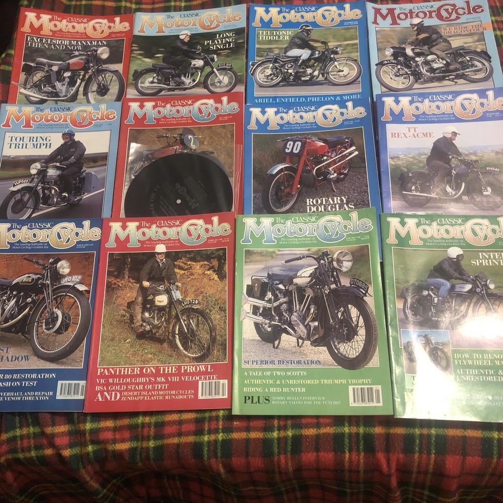 12 x The Classic Motorcycle 📕 MAGAZINE 1990 Issues Complete Year - Jan - Dec. 2