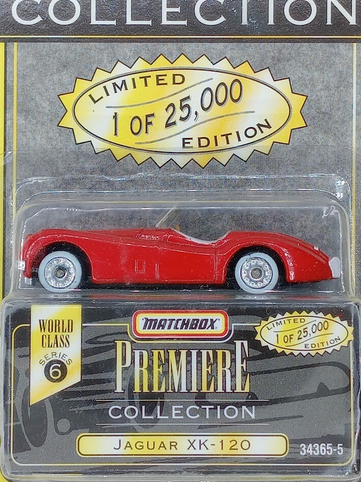 Matchbox Premier Collection Red Jaguar XK-120 Limited Edition 1 of 25,000 NIB