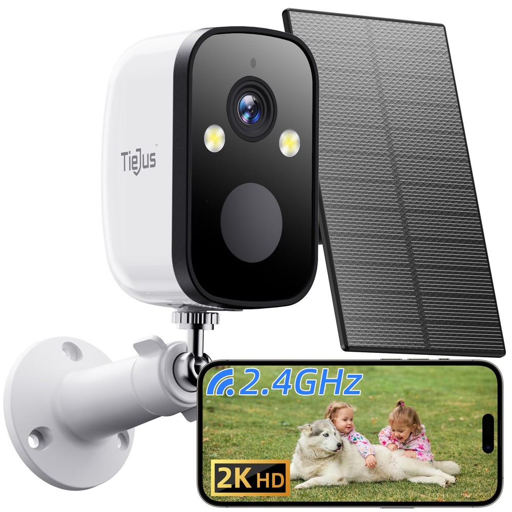 Security Cameras Wireless Outdoor, 2K Battery Powered Security Camera, 2.4G W...