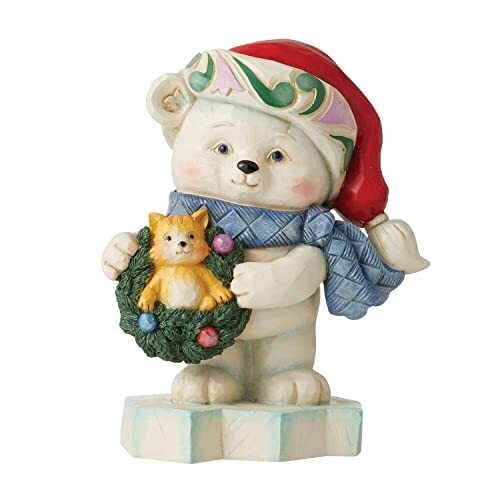 Enesco Jim Shore 5.3 Inch White Polar Bear Christmas Figurine 6011484