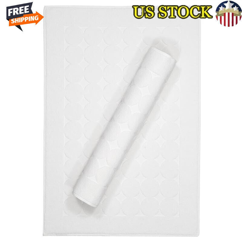 Luxury Turkish Cotton Bath Mat Set - 2-Piece, Soft, Reversible & Machine Washable  