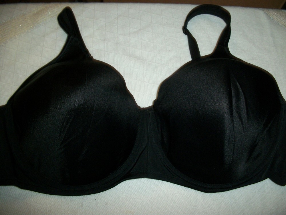 LEADING LADY UNDERWIRE BRA SIZE 50B STYLE #5028 BLACK COLOR PADDED CUPS NWOT
