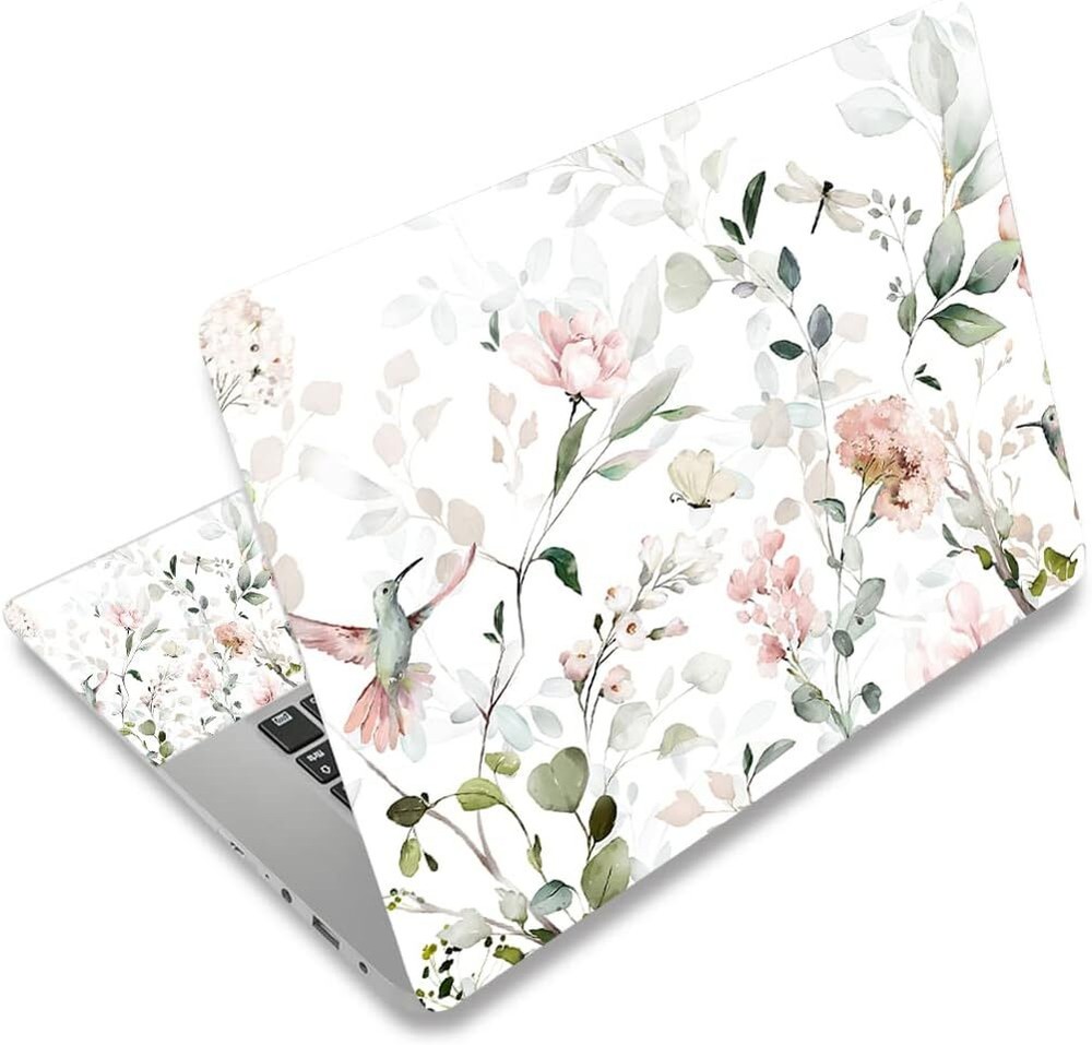 RICHEN Laptop Notebook Skin Sticker Cover Decal, 12 13 13.3 Flowers and Birds