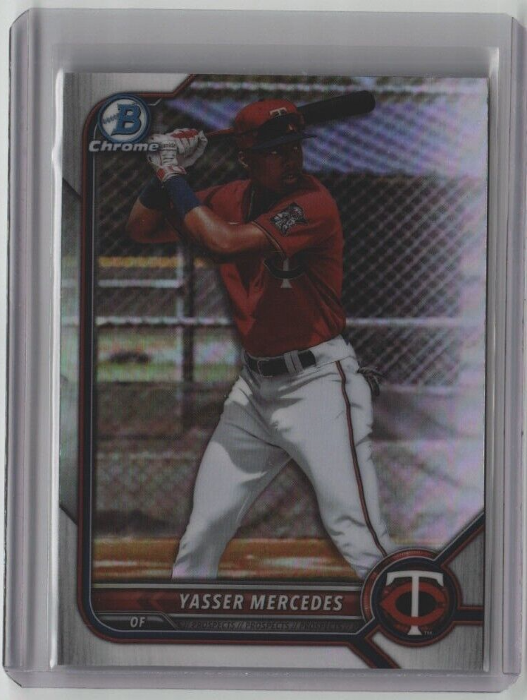 YASSER MERCEDES ROOKIE BOWMAN DRAFT CHROME BDC-11 2022 MINNESOTA TWINS FREE SHIP