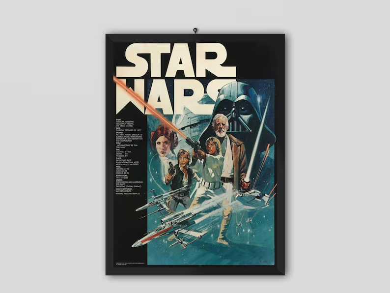 Star Wars A New Hope 1977 Movie Poster by George Lucas