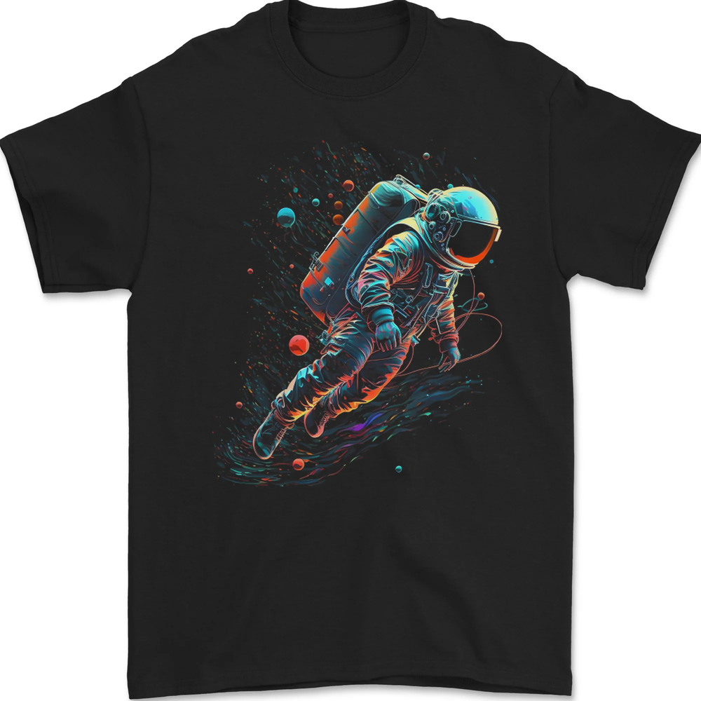 An Astronaut in Outer Space Man Mens T-Shirt 100% Cotton