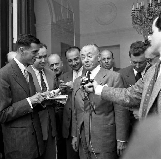 Paul Reynaud made an intervention to journalists on May 21 1953 Old Photo