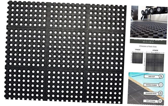Interlocking Rubber Floor Mat for Restaurant Kitchen Floor Anti Fatigue Bar