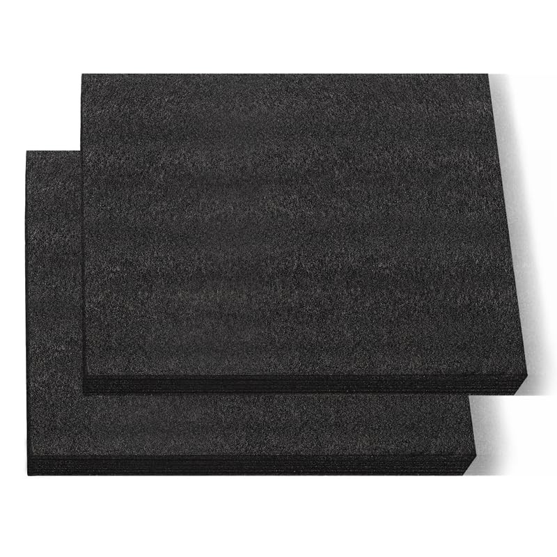 Black Customizable Polyethylene Foam Sheets2PACK 12 x 16 x 1INCH Thick Foam P