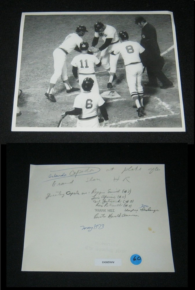Authentic MAY 1973 SPORTING NEWS STILL ORLANDO CEPEDA GRAND SLAM FOR RED SOX