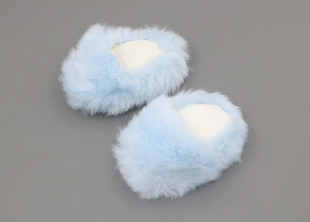 American Girl Fuzzy Fur SLIPPERS for 18'' American girl doll Pajama Shoes