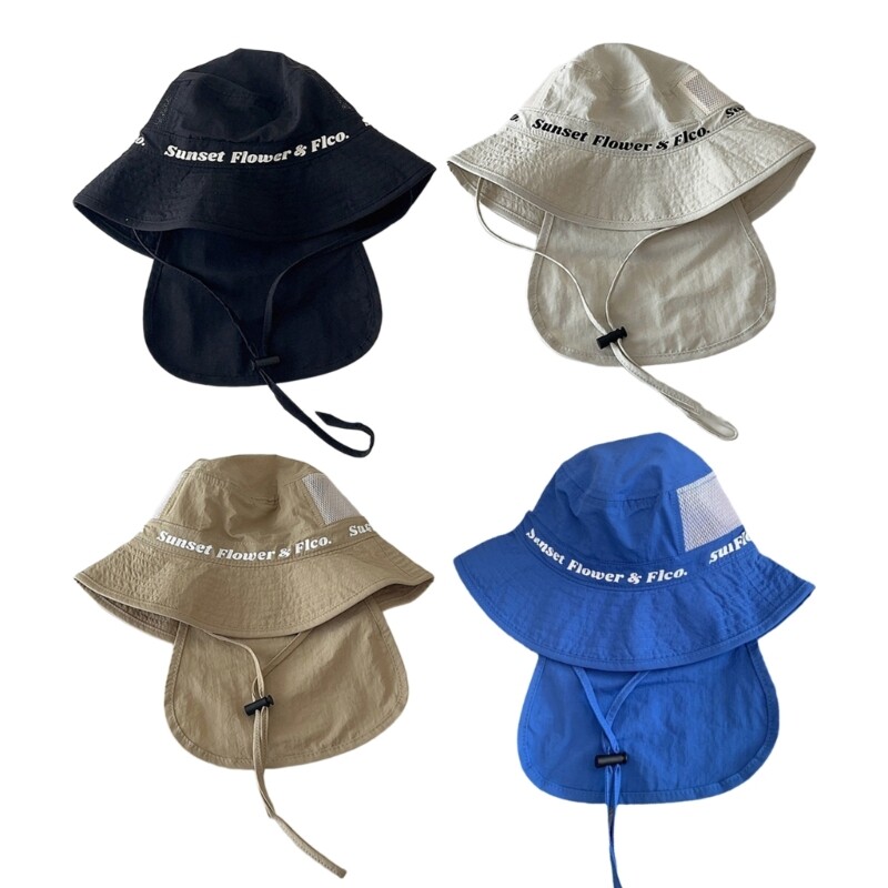 Kids Quick-Dry Foldable Wide Brim Bucket Fisherman Hat for Outdoor