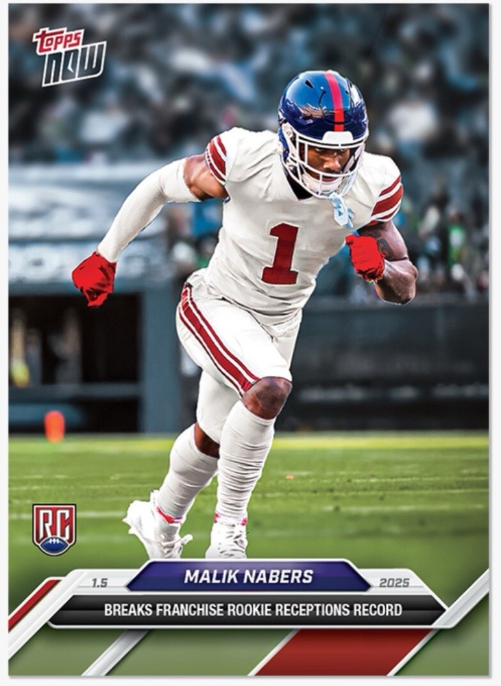 PRESALE Malik Nabers - 2024 Topps NOW® Football Card 21 Giants-image