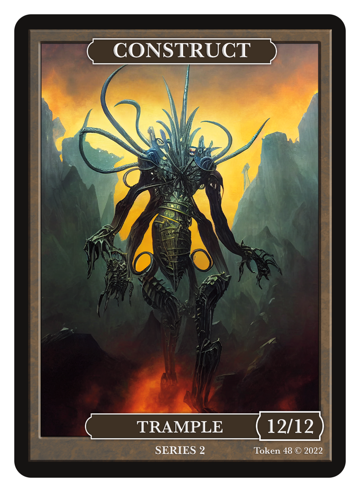 Construct 12/12 Trample Token Givememana Tokens Series 2 Magic the Gathering MTG