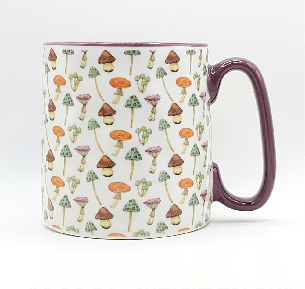 Colorful Mushrooms Valley 14 Oz Ceramic Coffee Mug by 10 Strawberry Street