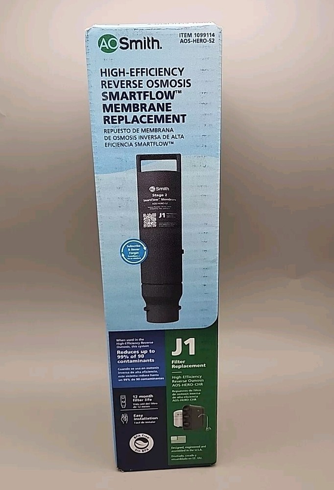 A.O. Smith Membrane Replacement Reverse Osmosis Under Sink J1 Filter AOS-HERO-S2