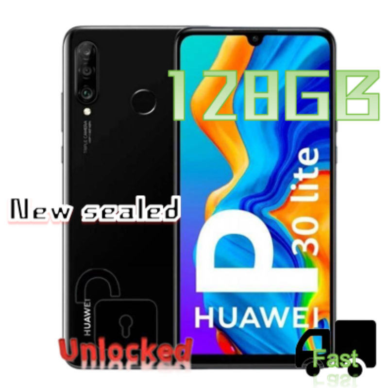 Unlocked Huawei P30 Lite Smartphone 4GB+128GB 1-Year Warranty Big Sale Black-image