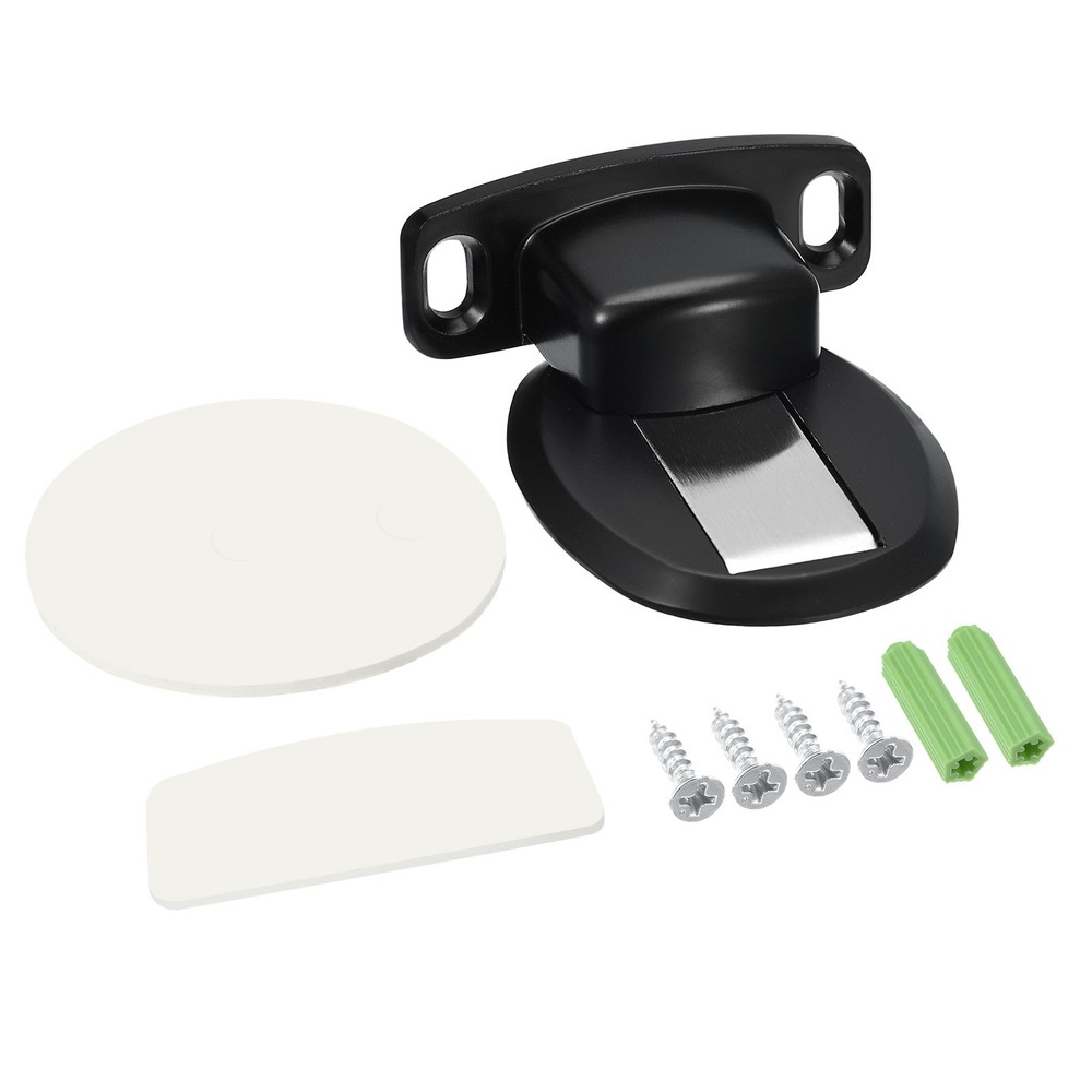 Magnetic Door Stopper, Floor Door Stops Catch, Black