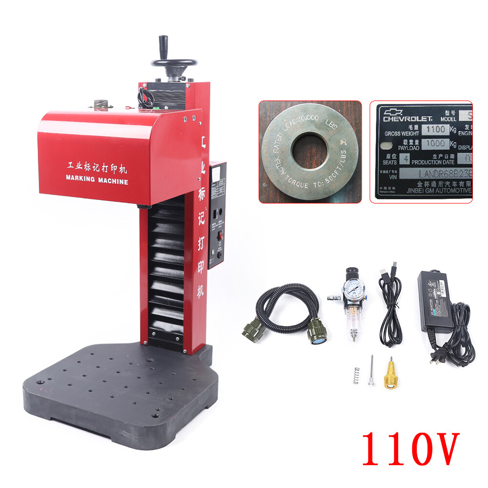 Pneumatic Dot Peen Marking Machine for VIN Codes on Metal