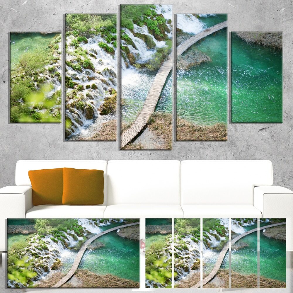 Tourist Path in Plitvice Lakes - Landscape Large Wall Art  Mini