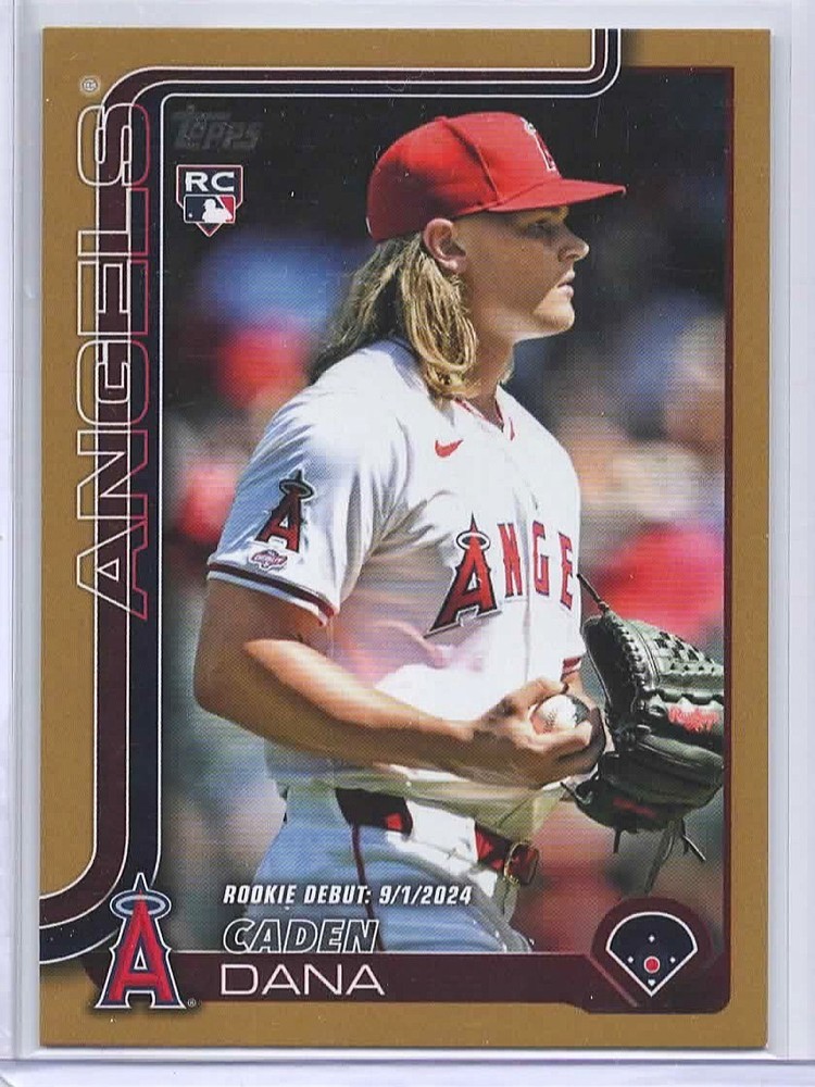 2025 Topps Update #US187 CADEN DANA Gold Parallel RC 1000/2025 !! - Angels