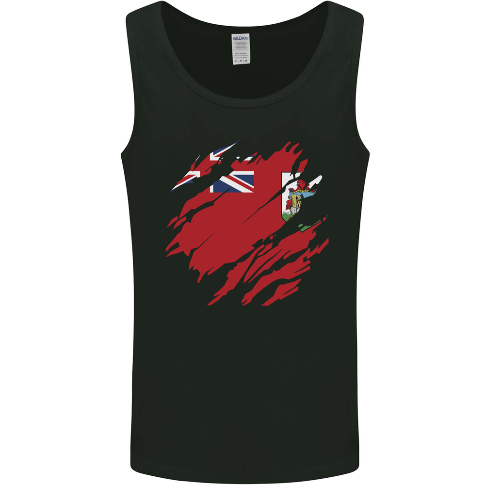 Torn Flag Bermuda Mens Vest Tank Top
