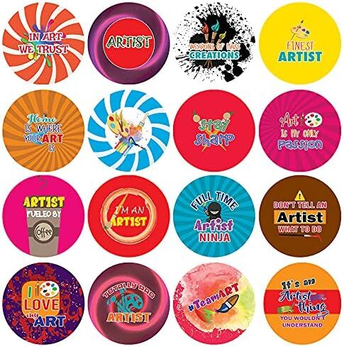 I am an Artist Stickers (10 Sets X 16 Designs)