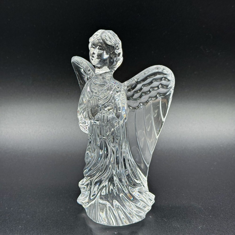 Escultura de oración de ángel de la guarda de cristal Waterford 6