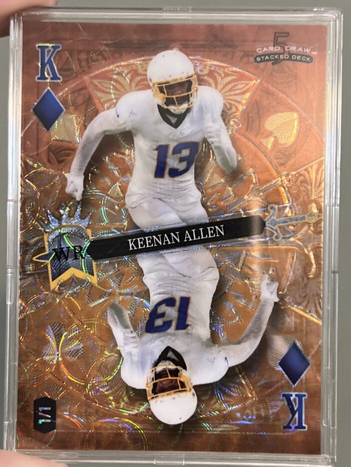 Keenan Allen 1/1 Gold Mirror King Of Diamonds 5 Card Draw  HOLO LUX!