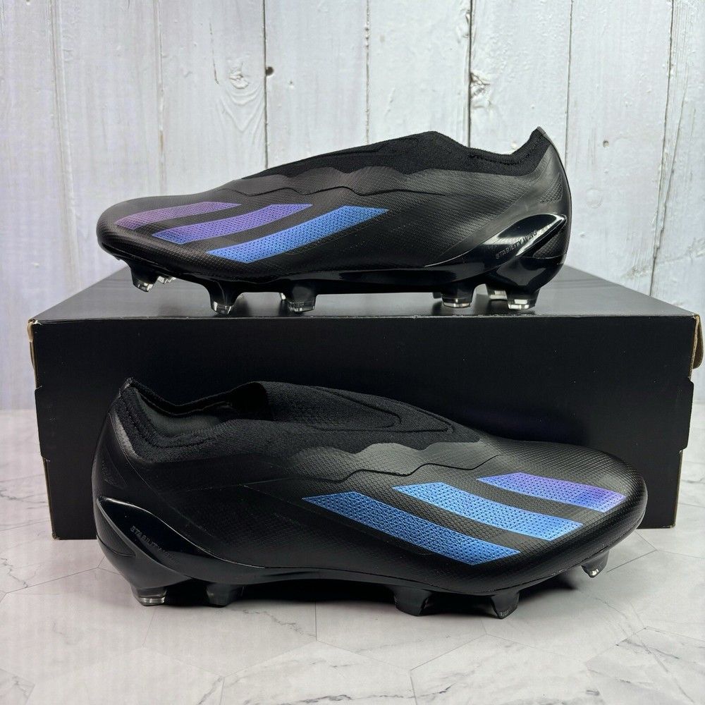 Adidas Men’s X Crazyfast.1 Laceless FG Mens Size 7.5 Soccer Cleats Black GY7382