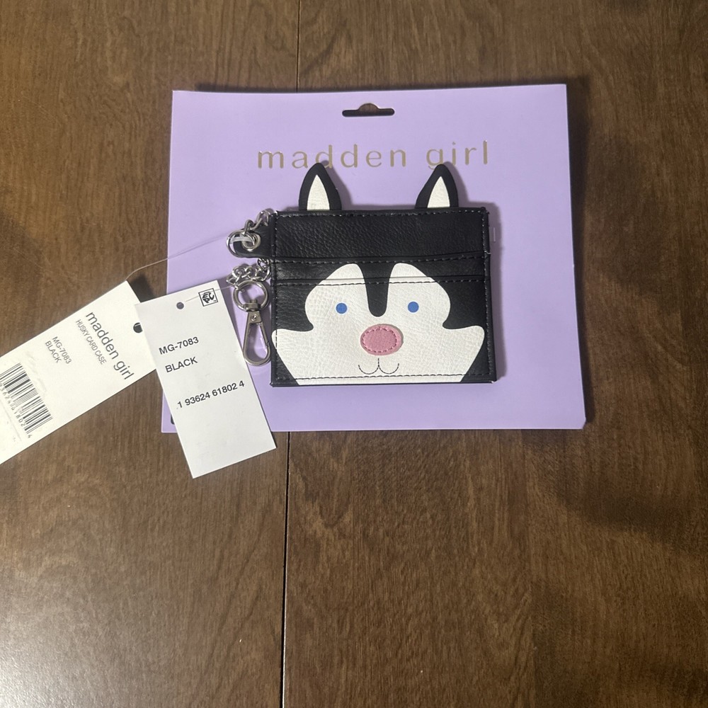 Madden Girl Mini Card Case Wallet with Keychain Attachment