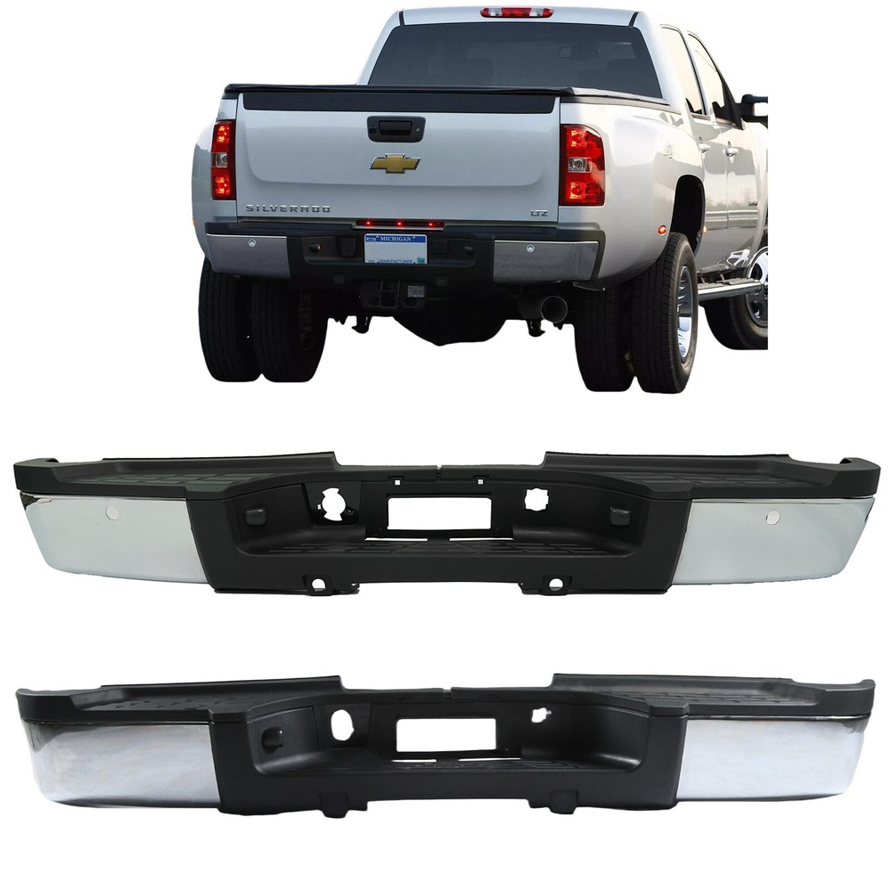 NEW Steel Chrome Bumper for 2011-2014 Silverado Sierra 2500 HD 3500 HD Truck