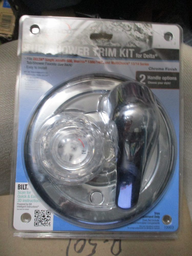 Danco 10003 2-Handle Tub/Shower Trim Kit in Chrome for Delta Tub Shower Faucets