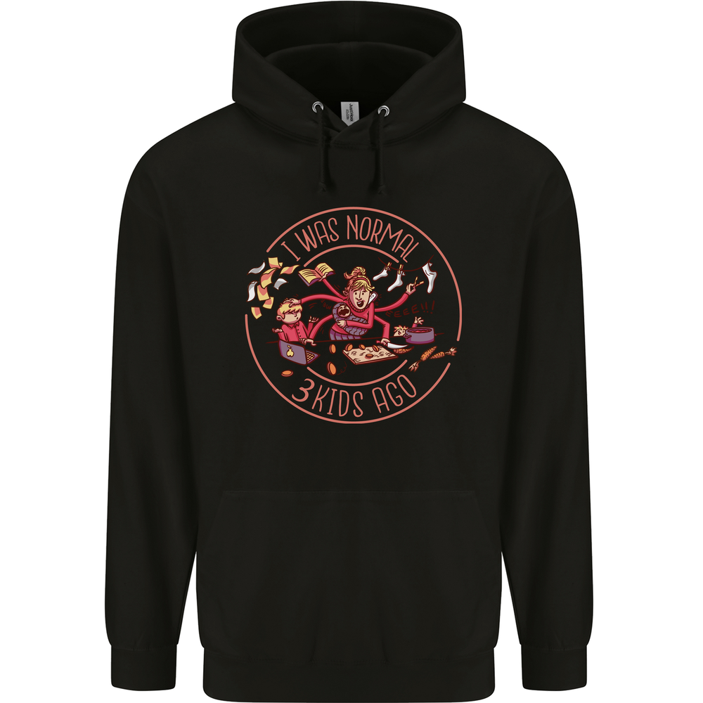 Mothers Day I Was Normal Three Kids Ago Mens 80% Cotton Hoodie-image