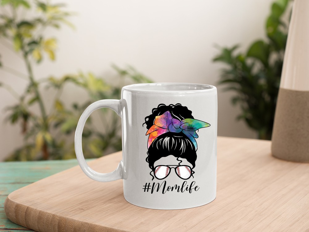 Baseball Mom Watercolor Mug for Mother's Day Mom Life Gift