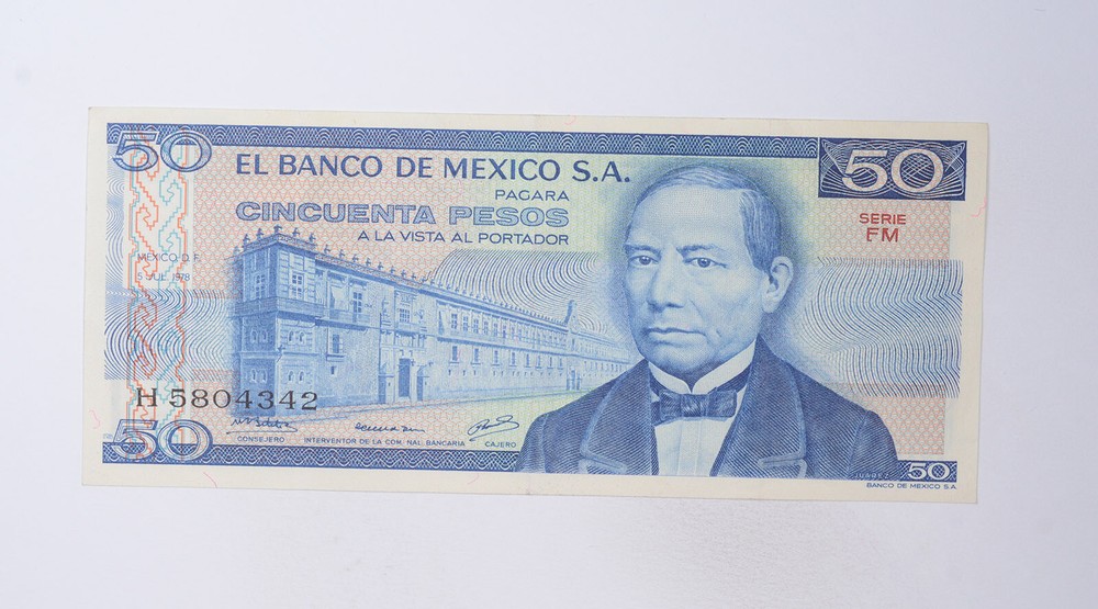 CrazieM World Bank Note - 1978 Mexico 50 Pesos - Collection Lot m717
