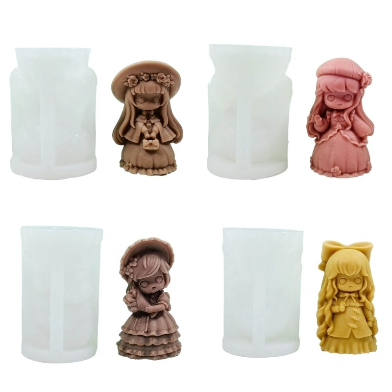 3D Girl Silicone Mold for DIY Gypsum Crystal Epoxy Resin Crafts