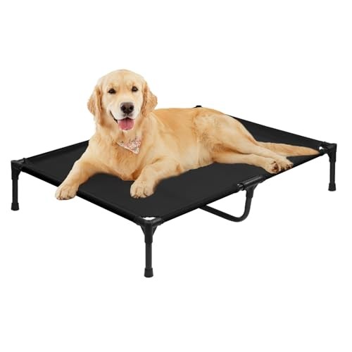 XL Waterproof Elevated Cooling Dog Bed for Large Breeds Up to 122lbs