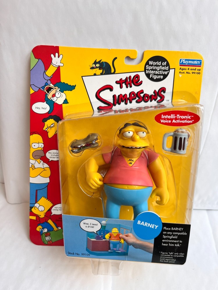 BNIB Playmates The Simpsons Series 2 Barney Gumble Action Figure With Original Packaging
