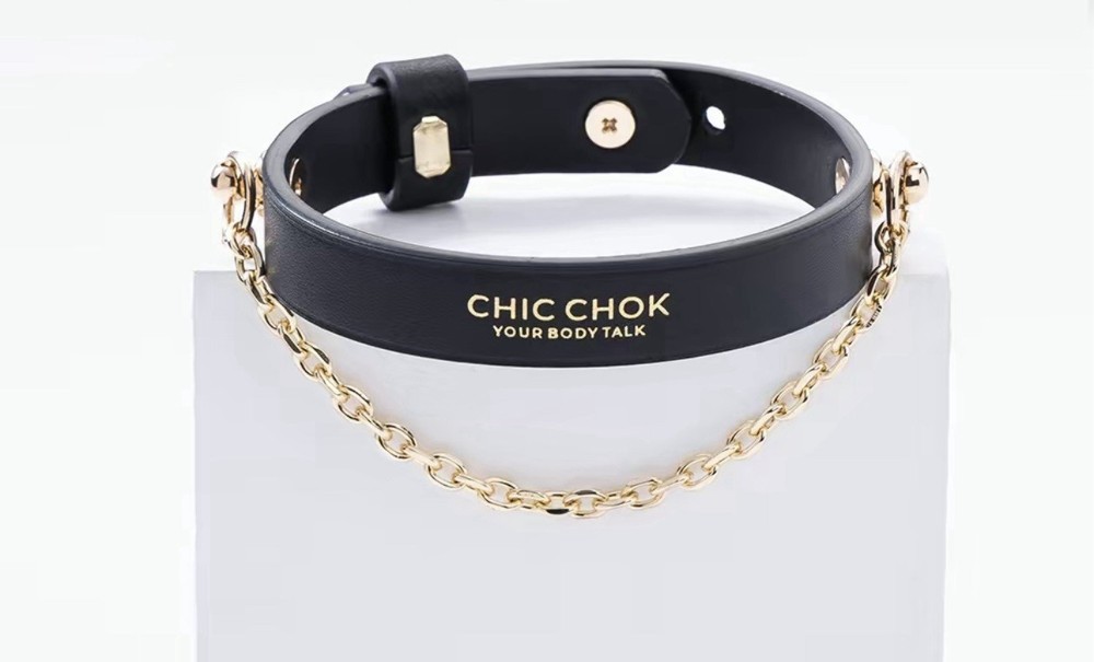 Cageling Womens Black Leather Anklet with Gold Chain Adjustable 7.9-9 Inches New in Box