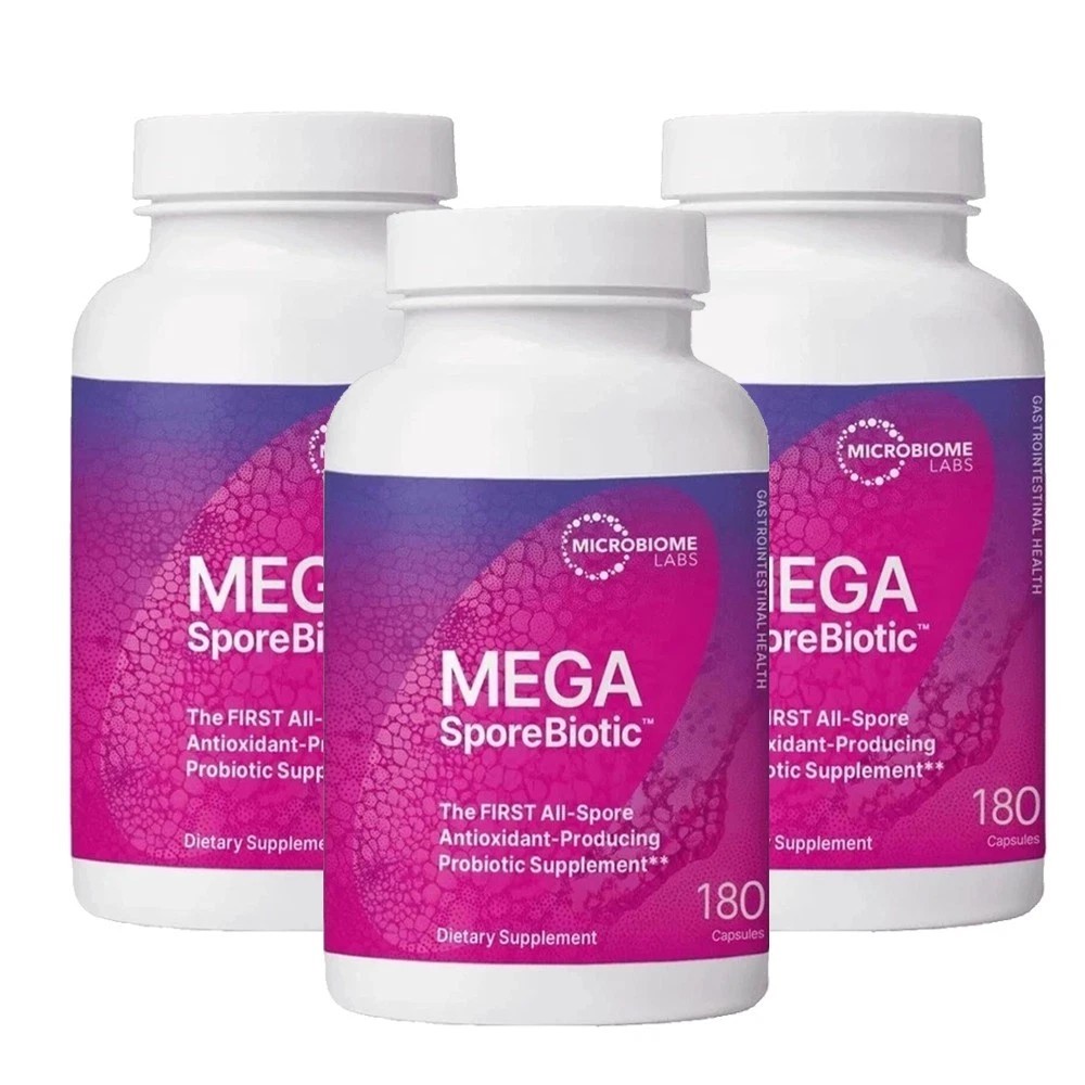 3 Packs Mega Sporebiotic 180 Capsules Microbiome Gut Health Probiotic Men Women