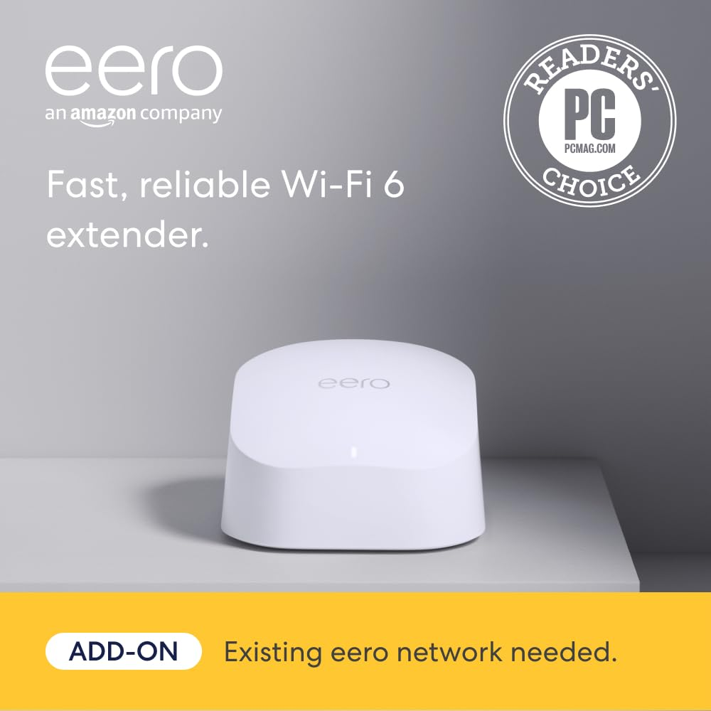 Amazon  6 Dual-Band Mesh Wi-Fi 6 Extender (Newest Model) - Expands Existing  Net